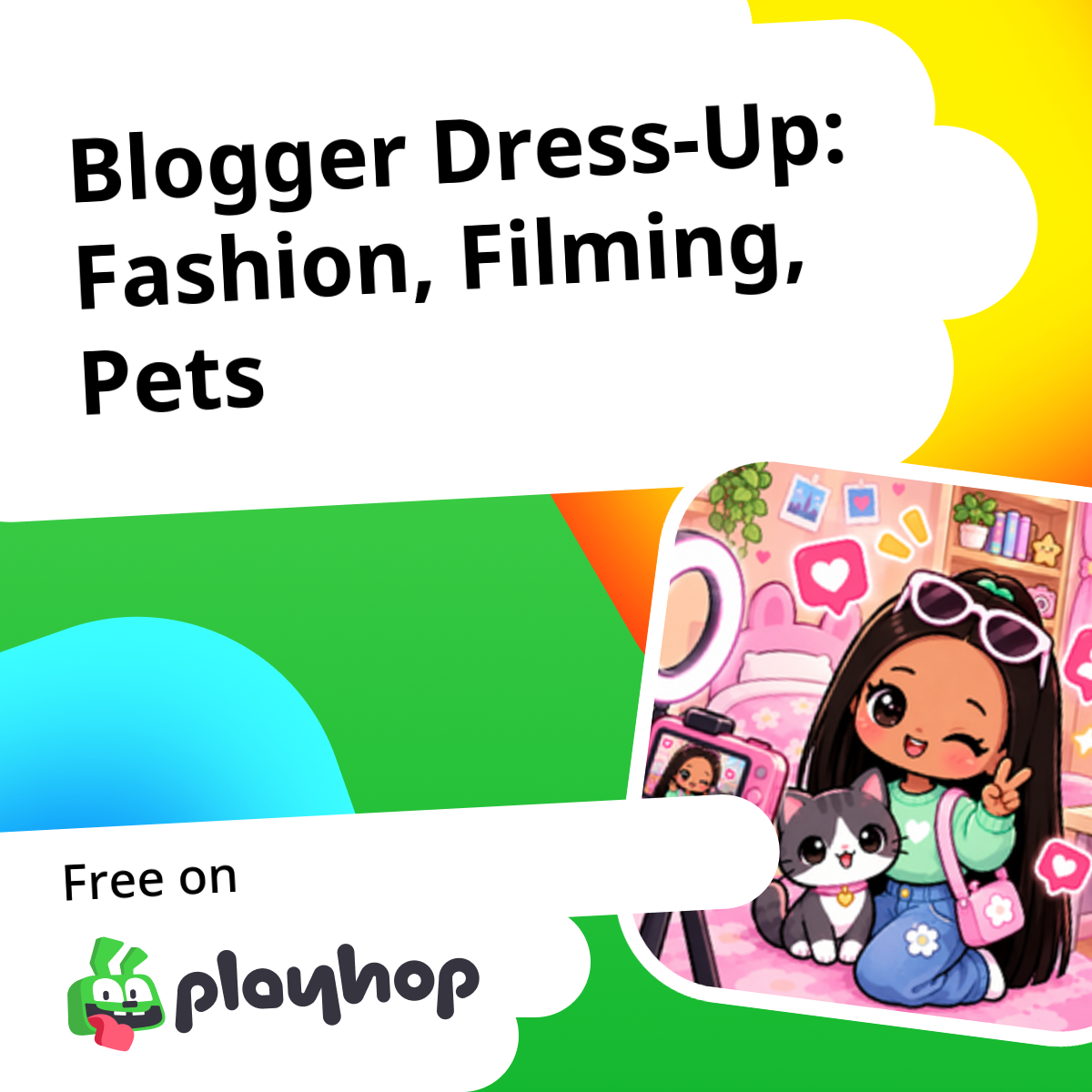 Blogger Dress-Up: Fashion, Filming, Pets: Play Online For Free On Playhop